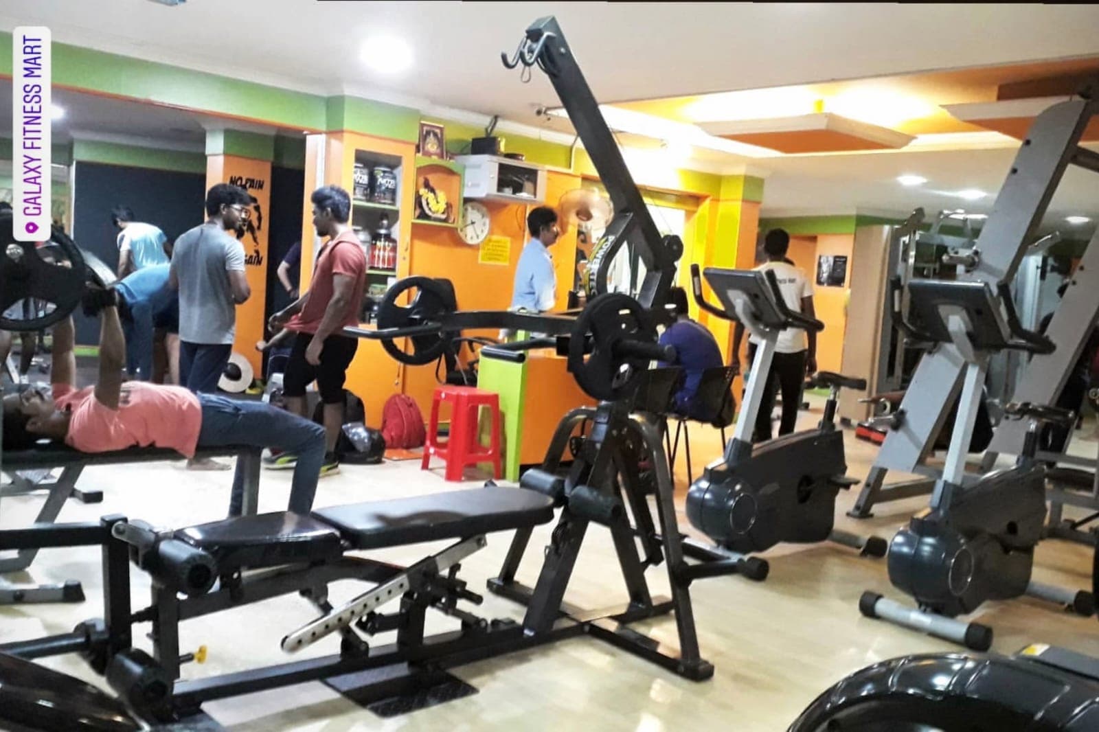 Members training in the functional workout area